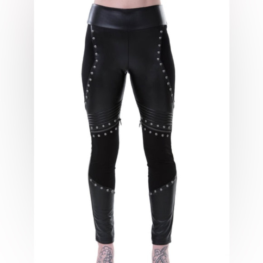 Killstar Asgard Faux Leather Leggings